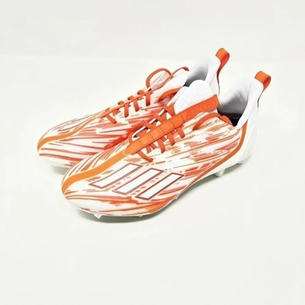 New Adidas Adizero 2022 Football Cleats Orange/White H03639 Mens Size 9.5